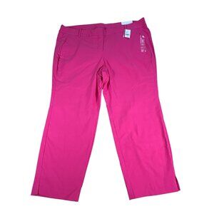 NEW Lane Bryant 4 Season Pink Pants Size 22P Mid Rise Stretch Dress Casual NWT